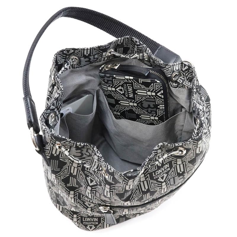 Lanvin Collection 2-Way Drawstring Bag, 135th Anniversary Special Bag, 61-6991, Women's, Black