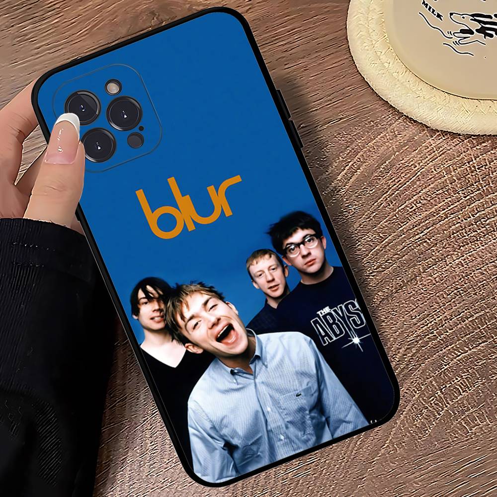 Rock Band B-Blur Phone Case For IPhone 16 Pro Max 15 17 Plus 14 13 12 Mini 11 Black Cover