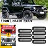 7-teilige Front-Kühlergrill-Abdeckung Scheinwerferzubehör für Jeep Wrangler JK