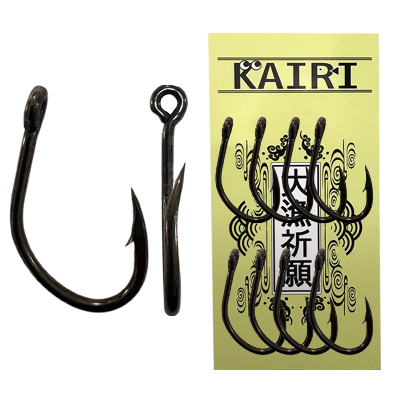 

Grouper with Hyper Grouper KAIRI Super Super for Shore Bottom Live Bait Big Game Hooks, 8-pronged, eyelets, Twisted, Penetrating, Durable, Fishing, чёрный