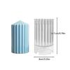 Geometry Stripe Pillar Candle Molds Plastic Column Making CandleHolder Wedding Items 3D Silicone Mold Taper Acrylic Party Supplies