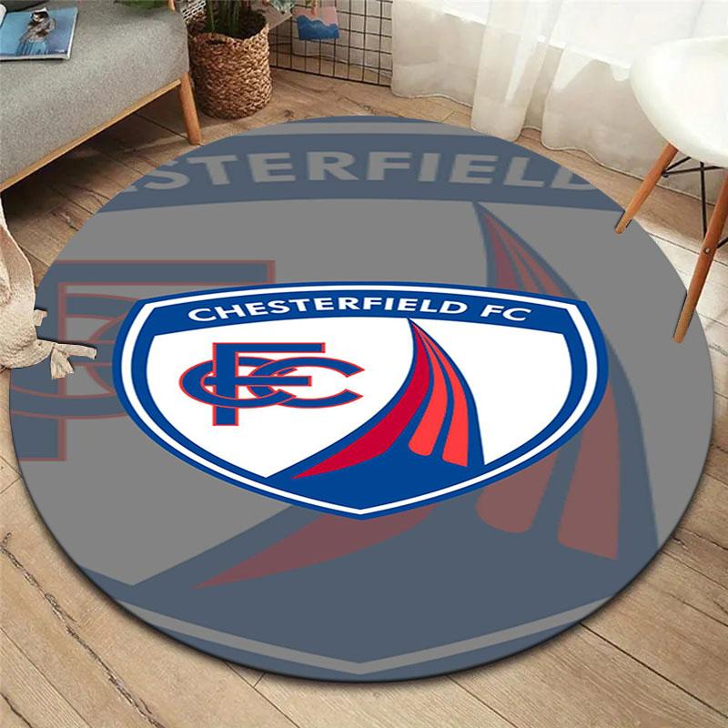 Chesterfield F.C Round Area Rug,Carpet Rug for Living Room Bedroom Sofa Playroom Decor,Non-slip Floor Mat