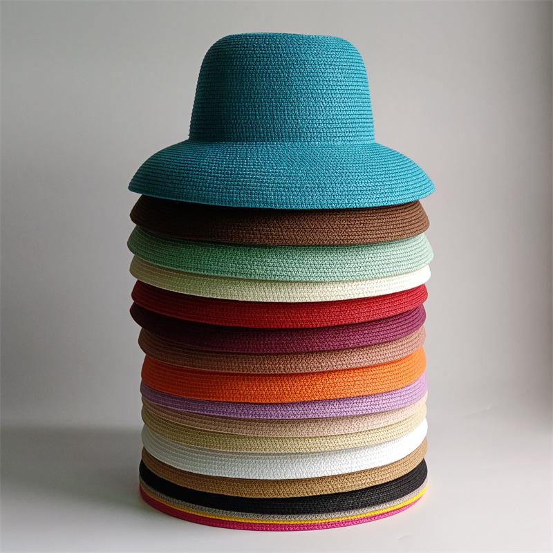 Straw Hat Women Summer Big Brim Travel Sunscreen Hepburn Wind Visor Holiday Beach Hat Foldable Versatile Hat Women