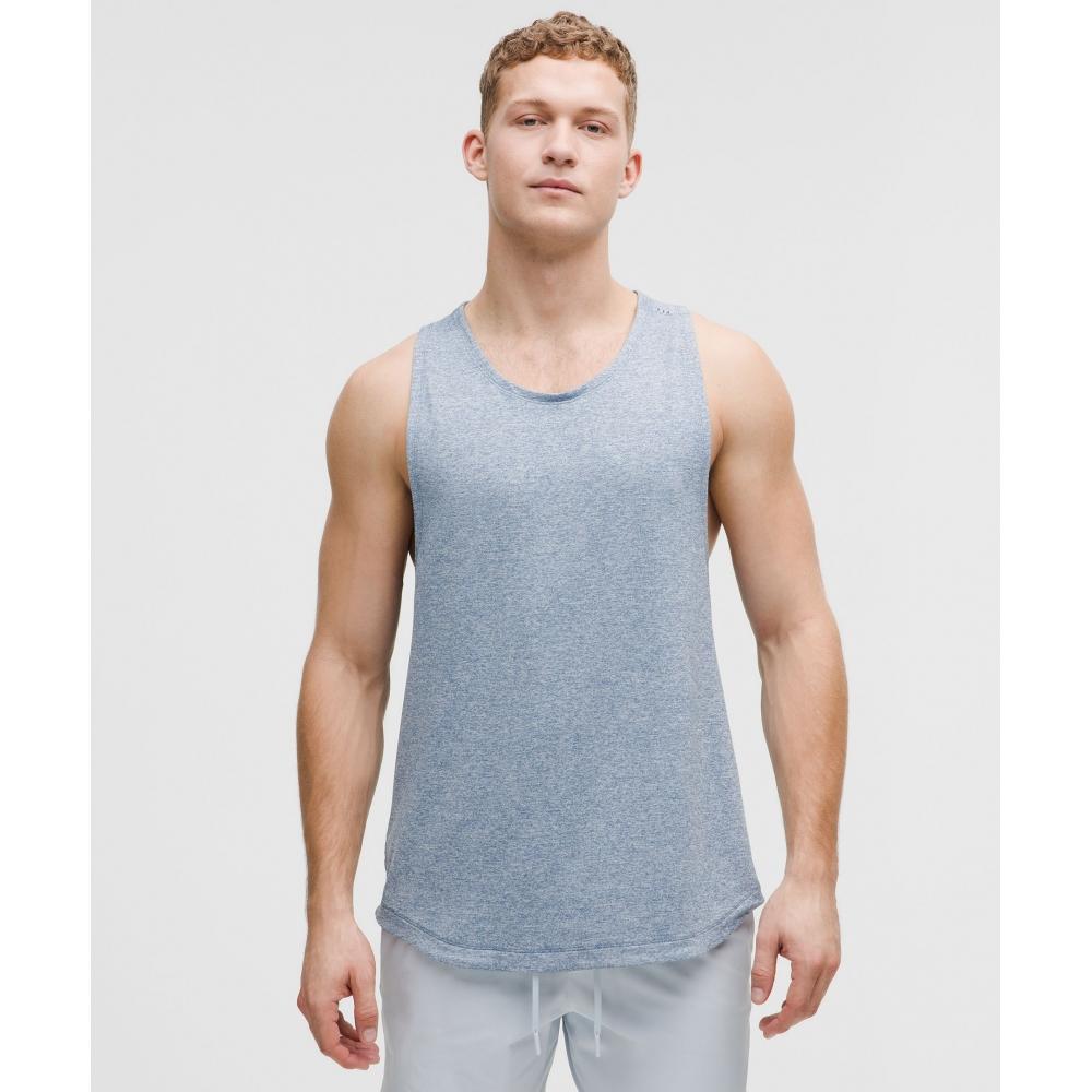 

Lululemon License To Train Tank Top Heathered Washed Denim XXL