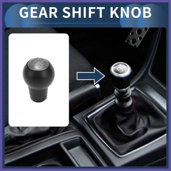5 Speed Gear Shift Knob For Honda Fit 02-08 Plastic Black Titanium Tone