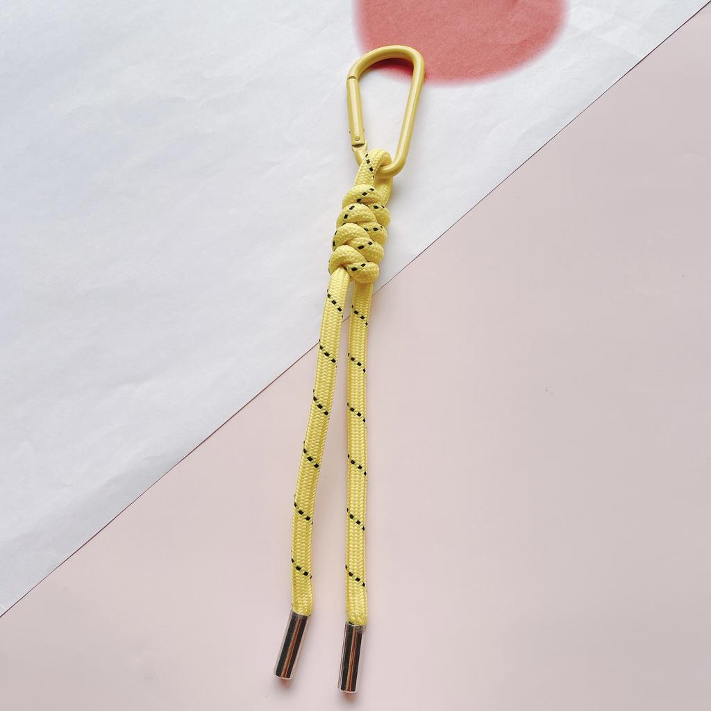 Color Combination Knot Mobile Lanyard Creative Short Braided Lanyard Mobile Phone Case Key Ring Can Be Detachable Anti-loss Rope