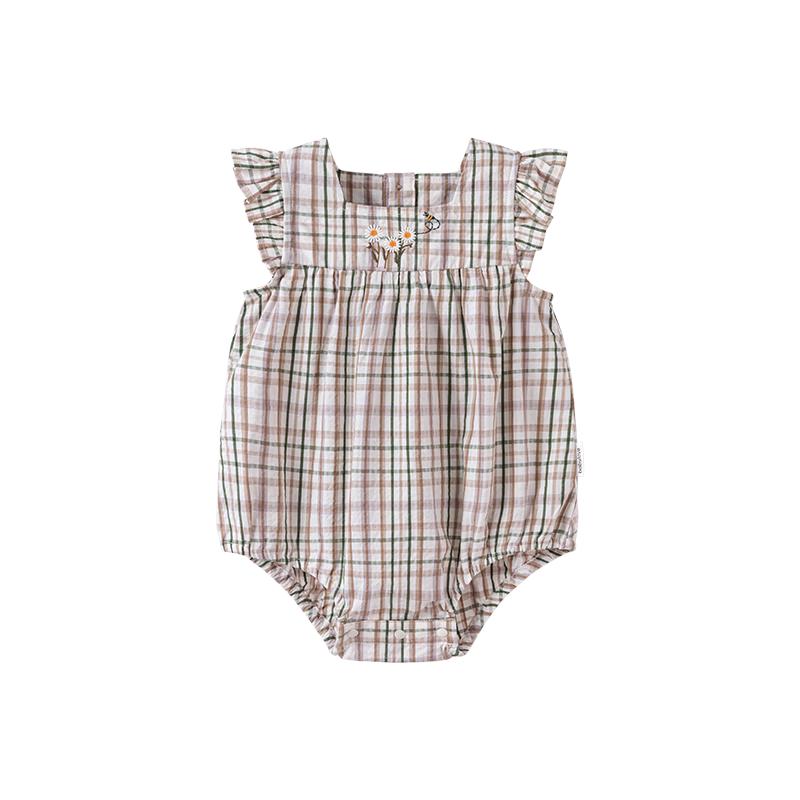 Babylove Gingham Summer Sleeveless Baby Bodysuit