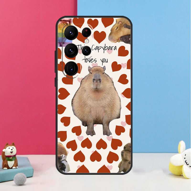 Lustige Capybara Hülle Für Samsung Galaxy S26 S25 Ultra S20 S21 S22 S23 S24 Plus S10 S25 FE Rückabdeckung Schale