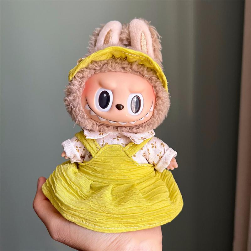 Mini Doll'S Clothes Outfit Accessories For Plush Vinyl Labubu Doll Cotton Doll Replacement Suit Only Clothing For Kids Gift