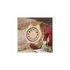 Bobo Bird Men's Bamboo Watch Black Leather Strap 12-Hole Timer Design Sports Casual Timepiece Brown Cat Eye Classic