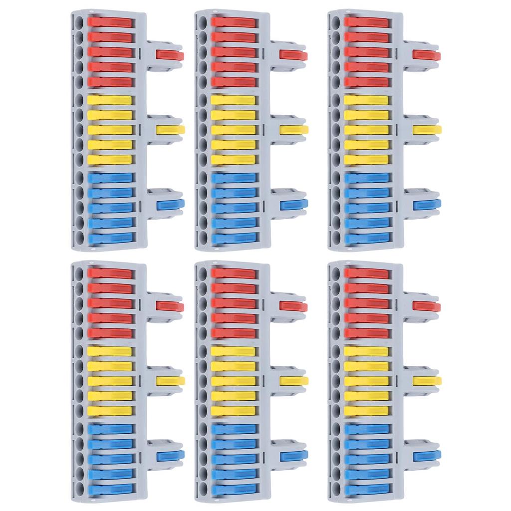 SPL-153 6Pcs Lever Wire  tors Compact Plug in Terminal Push Cable  tion 600V Quick Terminal 32A Wire  tor 3 in 15 Out Lever Nut