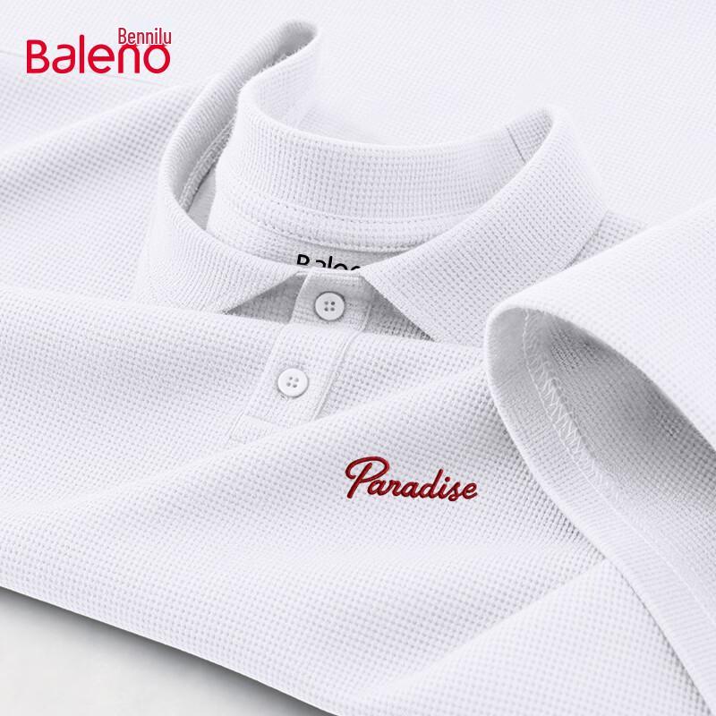 Baleno Men's Waffle Knit Wrinkle-Resistant Short Sleeve Polo Shirt