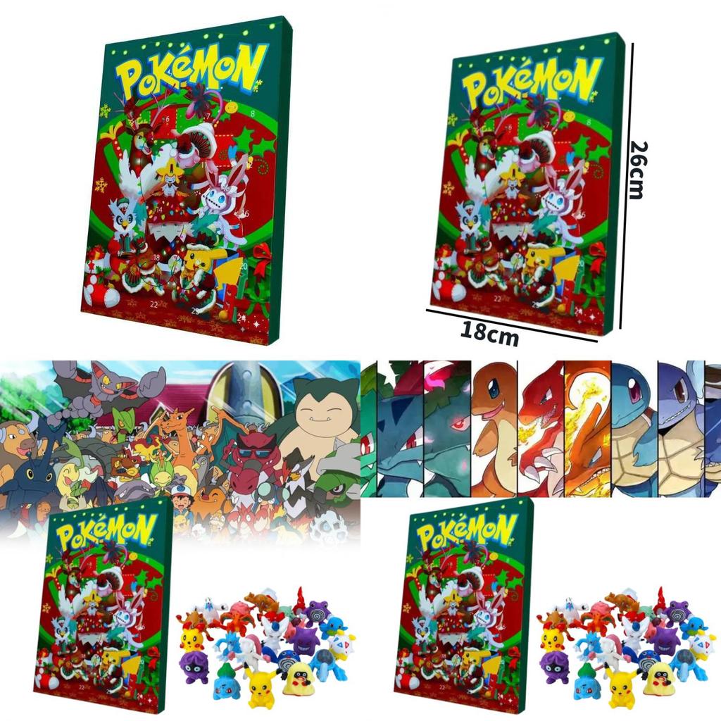 Pokemon Christmas Countdown Calendar With 24 Plastic Toys For Kids And Collectors