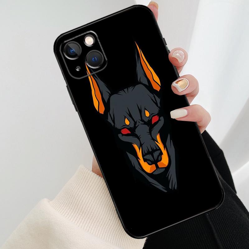 Dachshund Doberman Dog Phone Case For iPhone 13 14 15 16 Pro Max 11 12 XS XR X Plus Shockproof Bumper Soft Cover