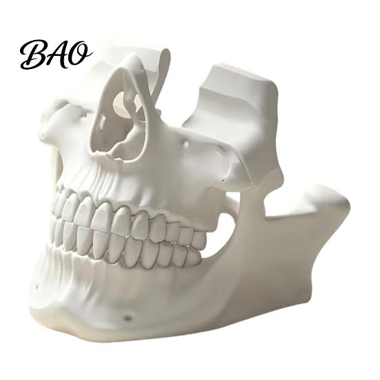 Customizable DIY White Mold 3D Printed Skull Game Controller Holder, Head Stand for Controller, Cool Desktop Display Gaming Room Decor, Gamer