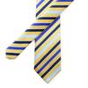 Michiko London Brand Necktie, Made in Japan, 100% Silk, Jacquard Weave, Striped Pattern (Pattern A: Yellow)