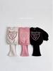 Girls' Winter Two-Piece Velvet Heart Hoodie & Flare Pants Set