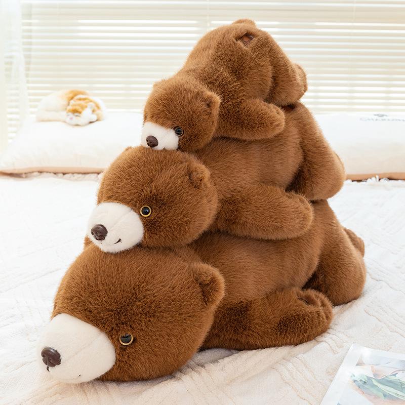 Cute Soft Lying Down Polar Bear Doll Plush Toy Bear Hug Bear Doll Children Soothing Doll