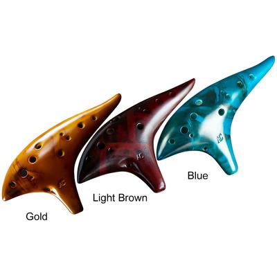 12 Hole Natural Ocarina Stable Intonation Alto C Tone Smokey Fired Ocarinas with Protective Bag Gift for Kid Adult