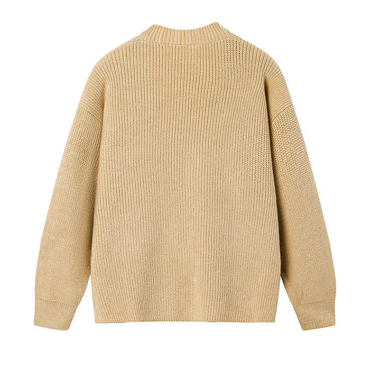 Men's Japanese Retro Cardigan: Casual, Solid Color, Cozy Knitwear for Autumn/Winter