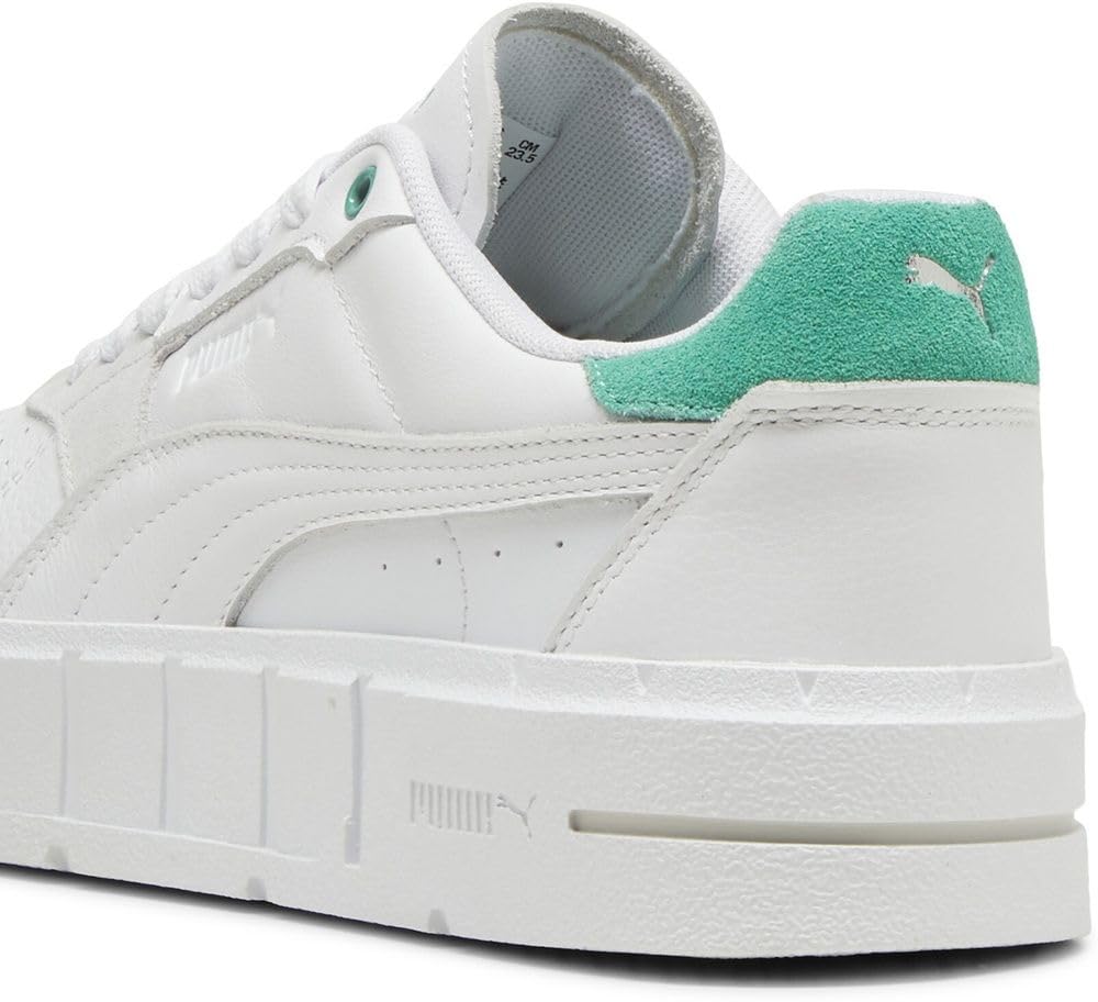 PUMA CALI Court Match 2024 Frost Size Women's Sneakers, 393094, Fall/Winter Colorway, White/Jade (08), 22.5cm