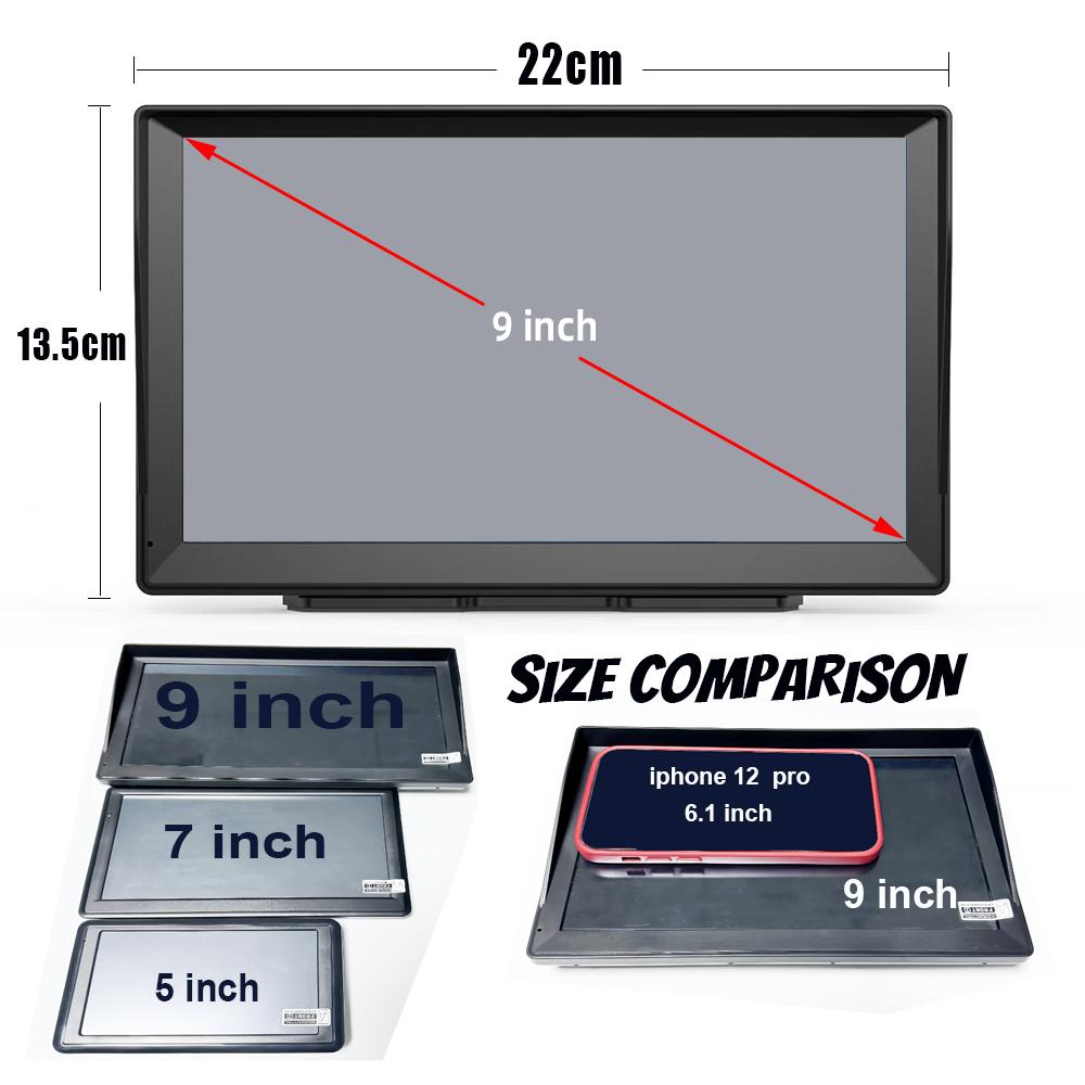 9 Inch Gps Navigation for Car Truck  Large  Screen  Accessories Tools HD Capacitive  Navigator 2024 Free Update Europe Map 8GB