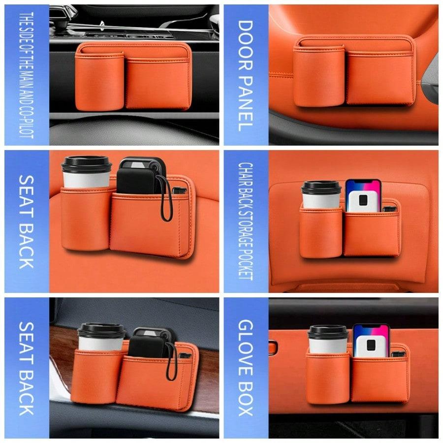 Car multifunctional phone storage box, car key storage, car window and door side cup holder, car door side storage case