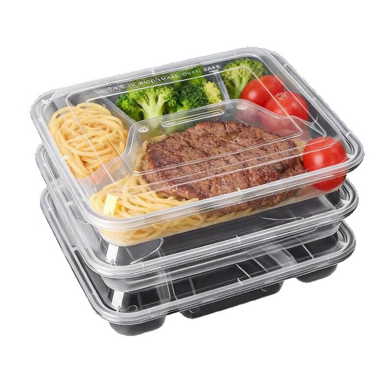 Disposable 4-Compartment Food Container