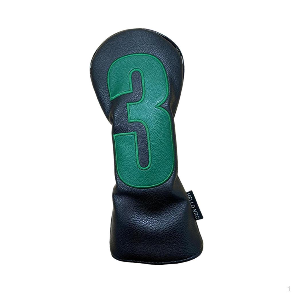 Golf Club Head Cover for Woods PU Leather Protection Wood Headcover Outdoor