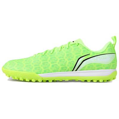 Li Ning Confortevole Semplice TF (Borchie di gomma) Scarpe da Calcio in Erba Sintetica PU Antiscivolo Resistenti all'Usura Uomo Scarpe da Calcio Verdi ASFU061-2