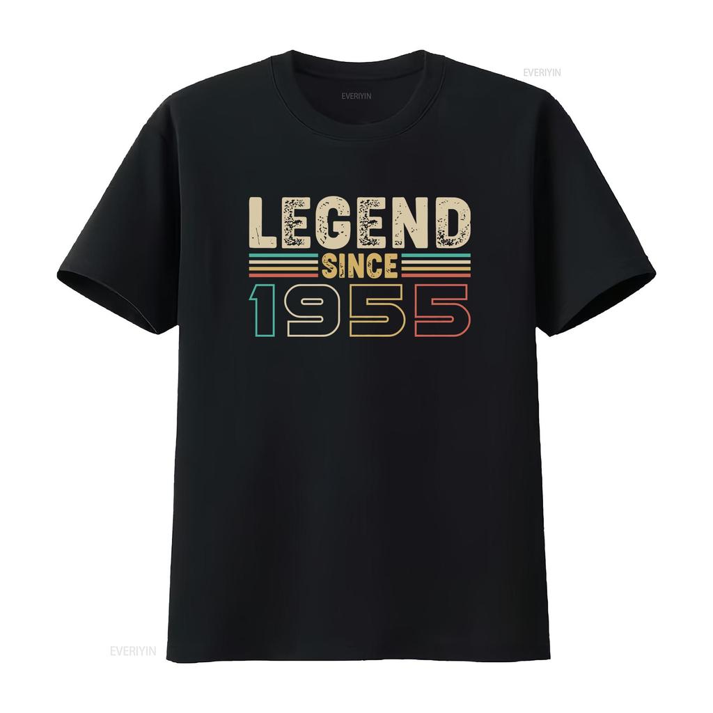 Legend Since 1955 Adults T Shirt Retro Style 70th Birthday Idea Soft Cotton Design for Men and Ladies vintage Washed