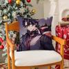 Wriothesley GGenshin Impact Cool Man Pillow Case Silky Short Plush With Invisible Zipper Dustproof Sofa Cushion Cover