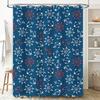 Nautical Blue Red Waterproof Shower Curtain Marine Decorative Printed Bath Hanging 72 X 84 Inch Bathroom Decor