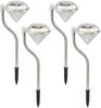 Diamond Solar Garden Lights Decorative Diamonds Set of 4pcs Stake