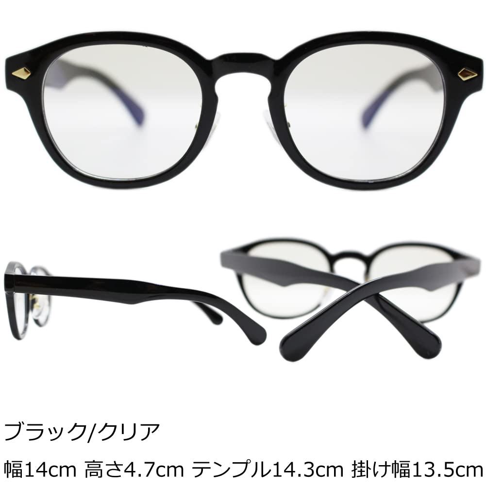 Reading Glasses Blue Light Cut Made In Made In Japan Wellington Boston Lightweight Glasses UV Protection [Eight Tokyo] Men's [Lens Sabae] Women's 2.0