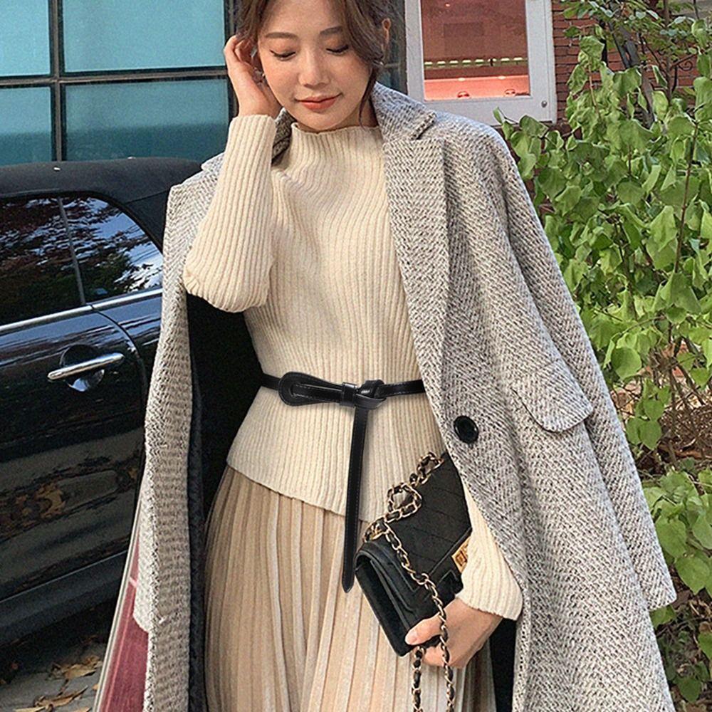 Thin Waist Belt Summer Solid Color Thin Belt Adjustable Waistband Women Waist Belt Corset Belt