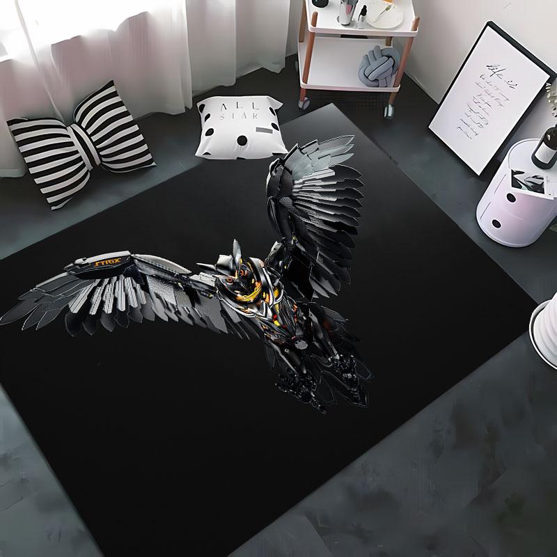 Cool Owl 3D Printing Carpet for Living Room Bedroom Hallway Alfombra Anti-slip Soft Area Rug Sofa Doormat Home Decoration Tapete
