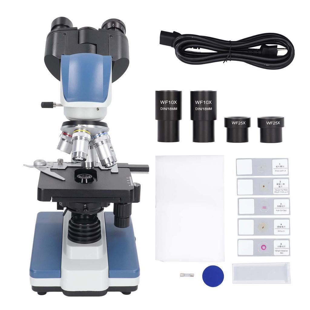Binocular Microscope 40X To 2500X Double Layer Mechanical Stage Laboratory Compound Binocular Microscope