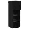 TV Wall Shelves 4 pcs Black Oak Effect Wood Based Material
