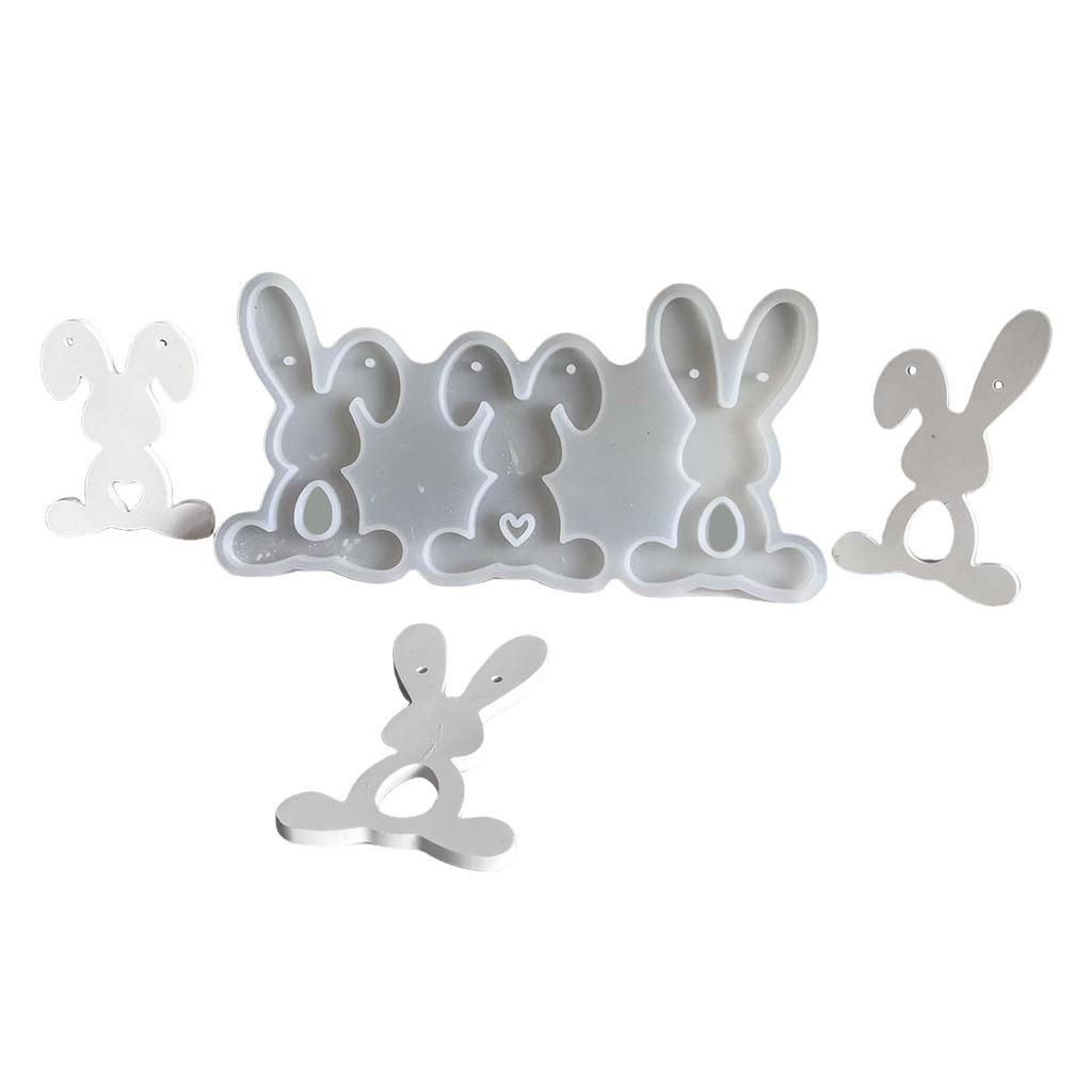 Multipurpose Flexible Silicone Mould for Rabbit Candle Holders Portable for Craft Supplies and Festive Decorations