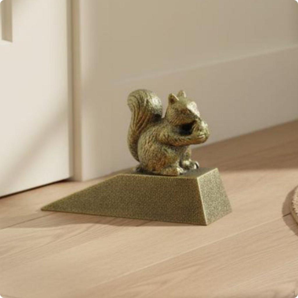 Iron Cartoon Door Stop No Animal AntiCollision for Indoor Bronze Puppy Solid Plug