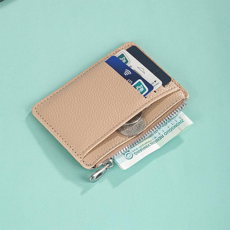 Hot-selling 2025 new casual card bag zipper multi-card change bag multi-functional lychee pattern card bag