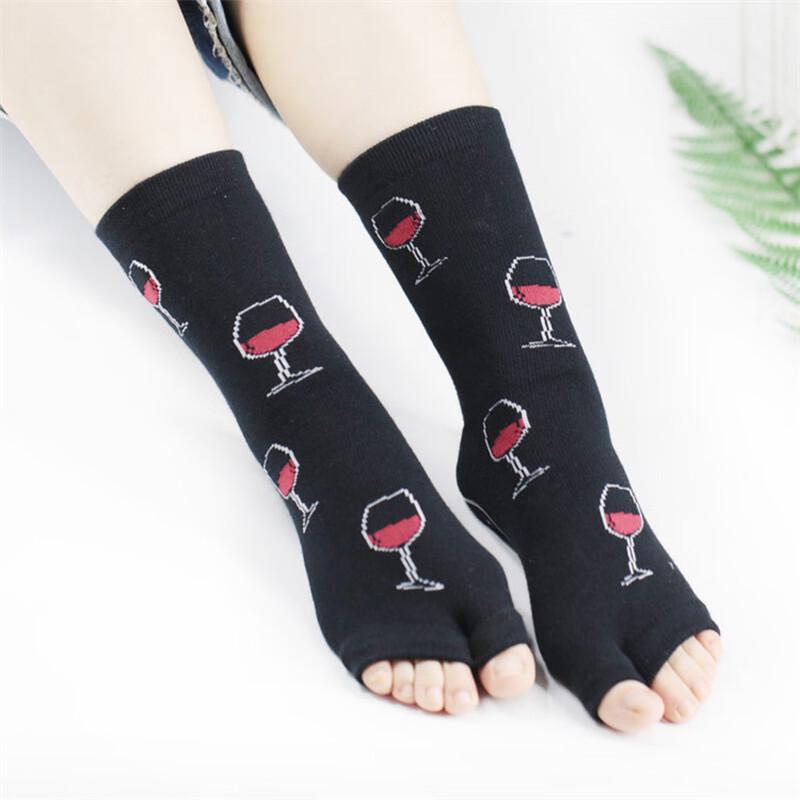 Miling Non-Slip Two-Toe Yoga Socks One Size