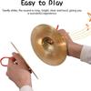 2PCS Brass Color Brass Cymbals Brass Material Hand Cymbals Percussion Instrument  Rhythm Practice