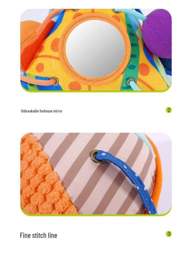 JollyBaby Kinderwagenanhänger: Plüsch Baby Auto Spielzeug & Rassel mit Windspiel