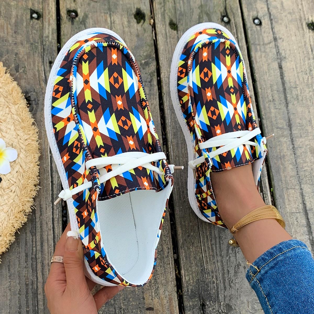 Женские парусиновые туфли на шнуровке — фото 3