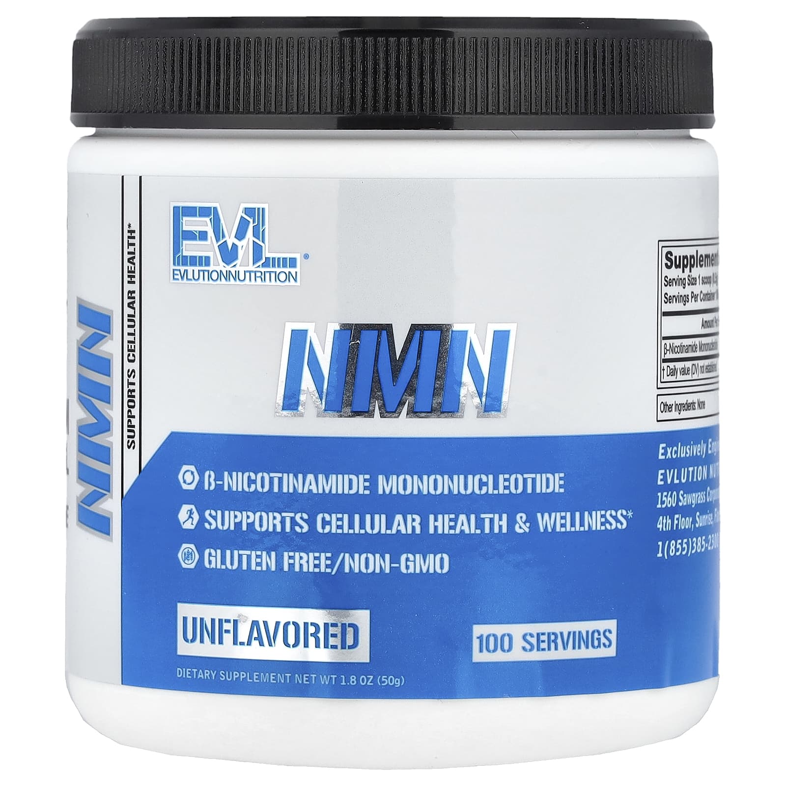 EVLution Nutrition, NMN, Ongezoet, 50g (1.8oz)