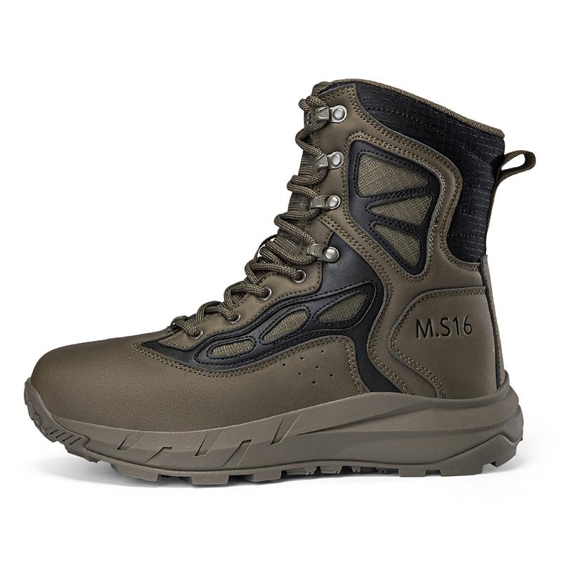 Fashion Non-Slip Ankle Boots Male Mid-Calf Boots Leisure Walk High Top Shoes Outdoor Versatile Botas Wear-Resistant Men Motorcycle Boots