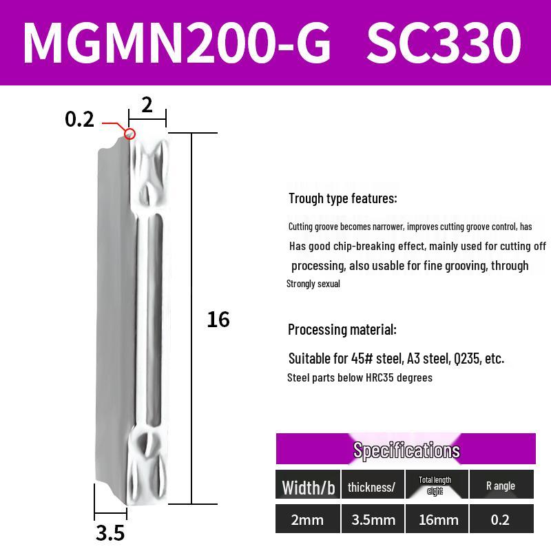 CNC Grooving Blade MGMN300/400-M for Stainless Steel, Ceramic, Aluminum Lathe Parting Tool Inserts