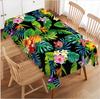 Summer Palm Leaves Flowers Rectangle Waterproof Tablecloth Party Decor Reusable Kitchen Dining Tablecloth Camping Patio Decor